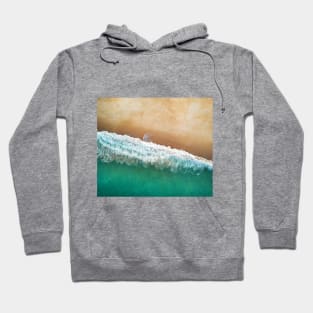 Seaside and wave #5 Sea foam. Aerial view Hoodie